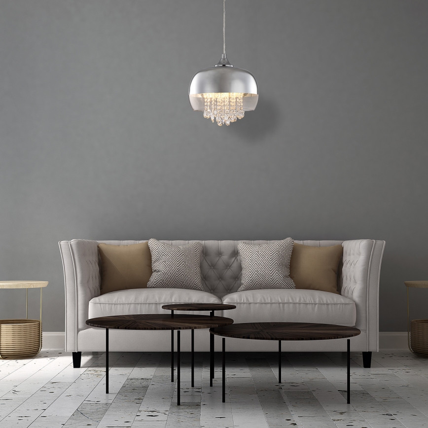 Kristalni luster na sajli LUNA 1xE14/40W/230V