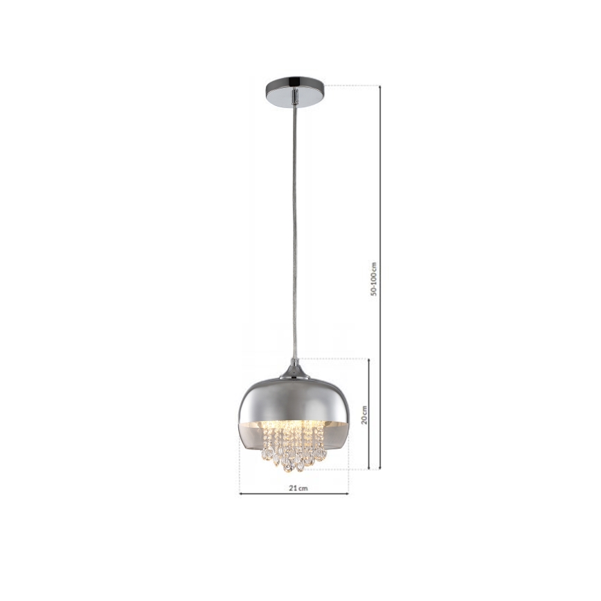 Kristalni luster na sajli LUNA 1xE14/40W/230V
