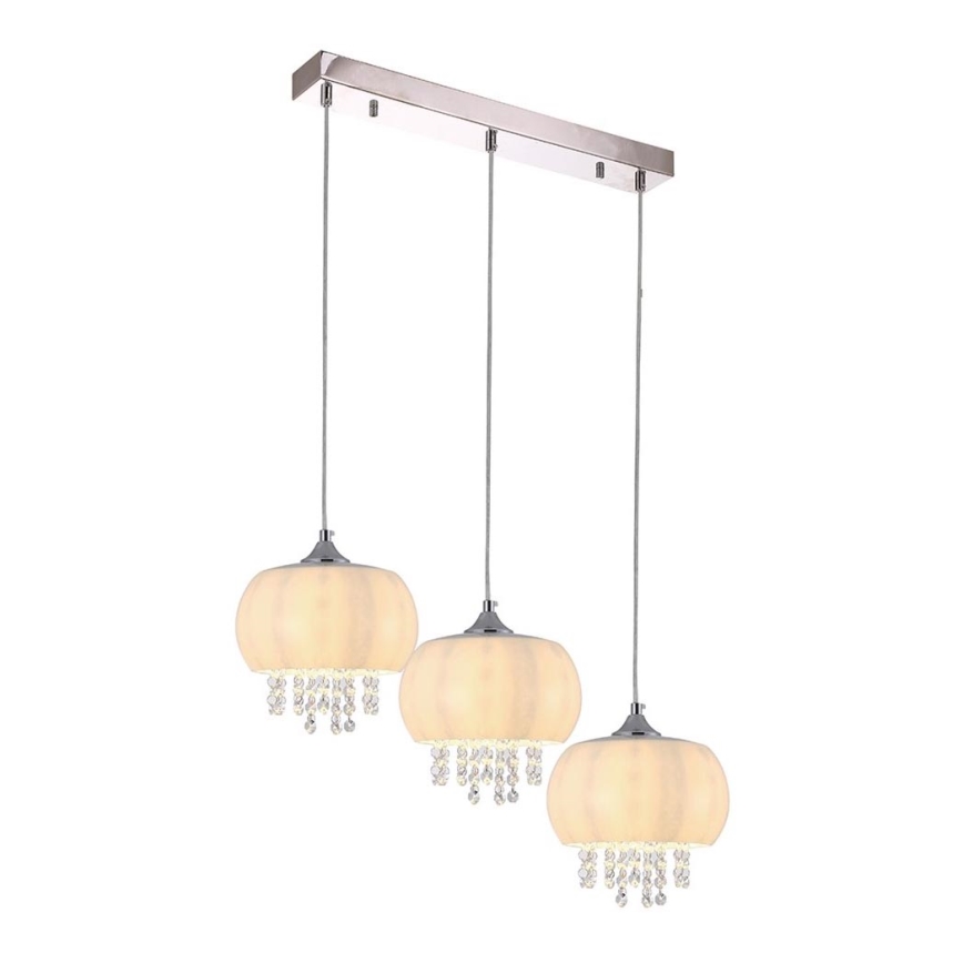 Kristalni luster na sajli NOVA 3xE14/40W/230V