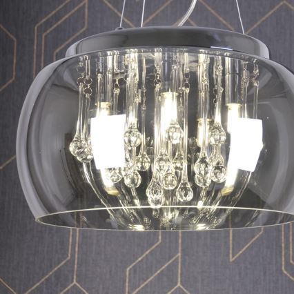 Kristalni luster na sajli ROMEO 6xG9/8W/230V