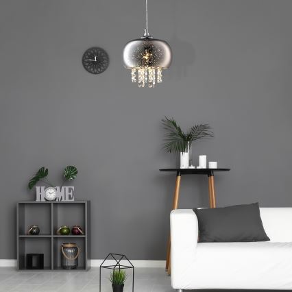 Kristalni luster na sajli STARLIGHT 1xE14/40W/230V