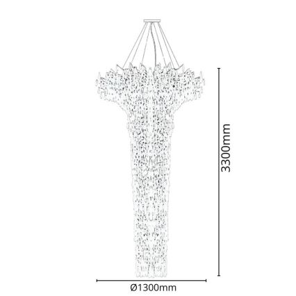 Kristalni luster na užetu 41xG9/40W/230V zlatna