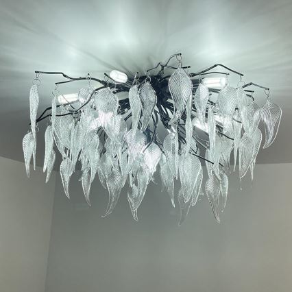 Kristalni nadgradni luster 10xG9/40W/230V crna