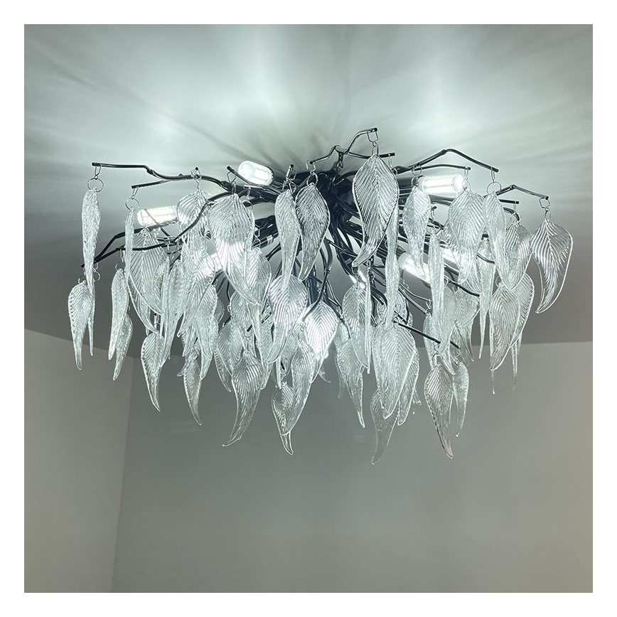 Kristalni nadgradni luster 10xG9/40W/230V crna