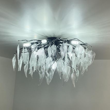 Kristalni nadgradni luster 10xG9/40W/230V crna