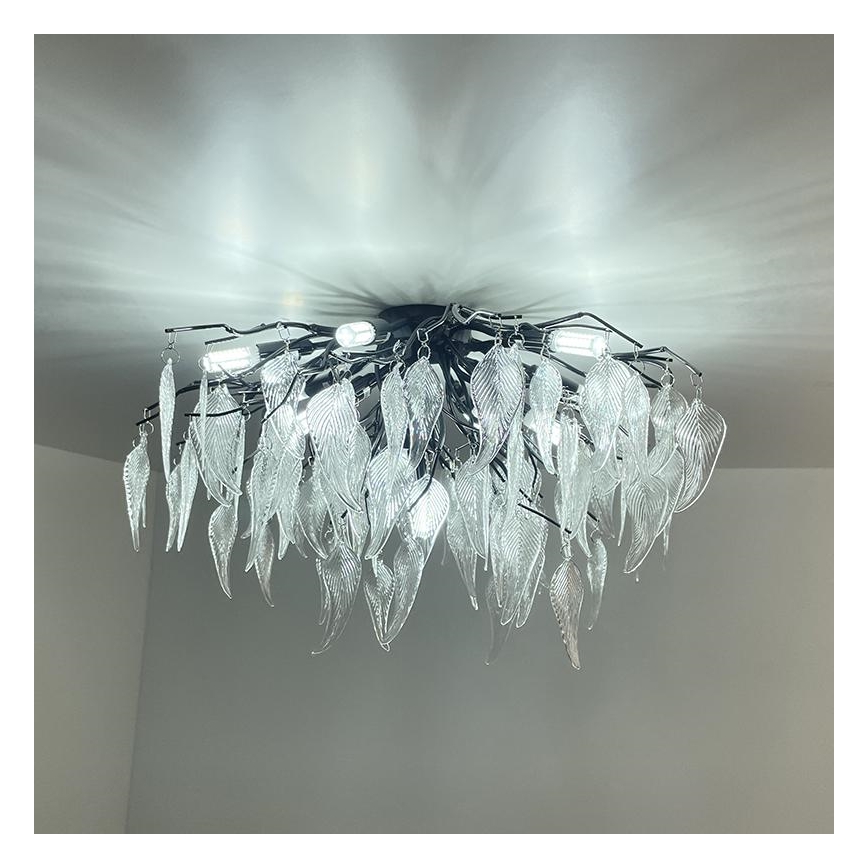 Kristalni nadgradni luster 10xG9/40W/230V crna
