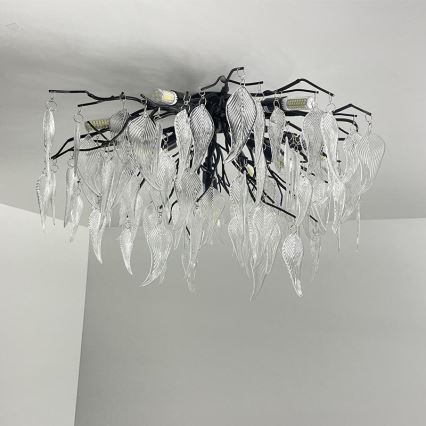 Kristalni nadgradni luster 10xG9/40W/230V crna