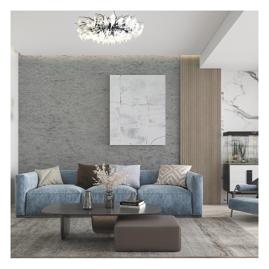 Kristalni nadgradni luster 12xG9/40W/230V crna