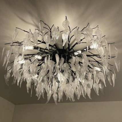 Kristalni nadgradni luster 12xG9/40W/230V crna