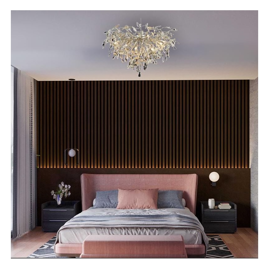 Kristalni nadgradni luster 12xG9/40W/230V sjajni krom