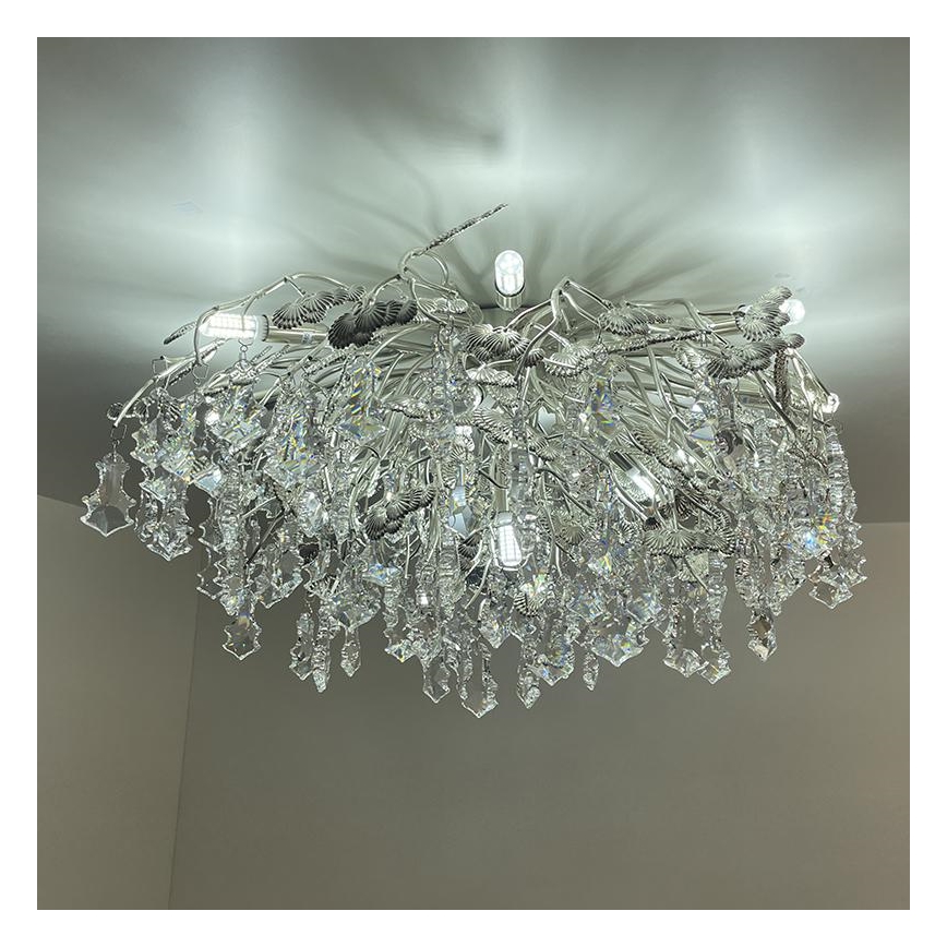 Kristalni nadgradni luster 12xG9/40W/230V sjajni krom