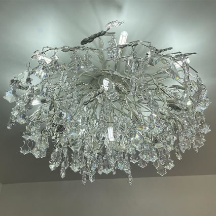 Kristalni nadgradni luster 12xG9/40W/230V sjajni krom