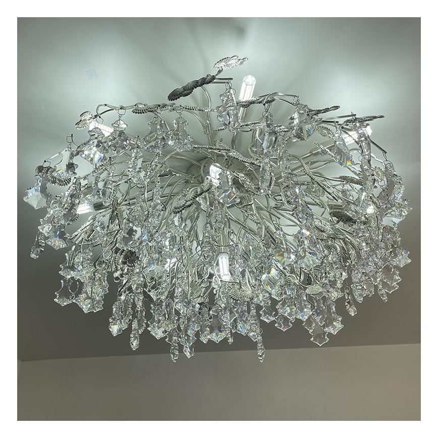 Kristalni nadgradni luster 12xG9/40W/230V sjajni krom
