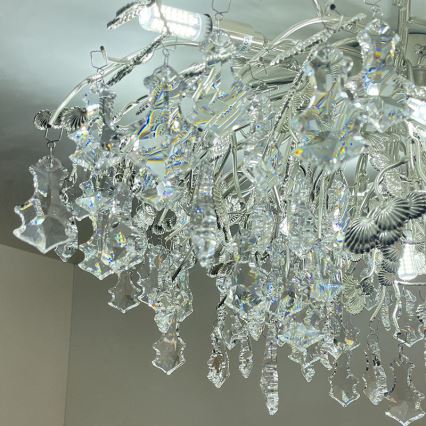Kristalni nadgradni luster 12xG9/40W/230V sjajni krom