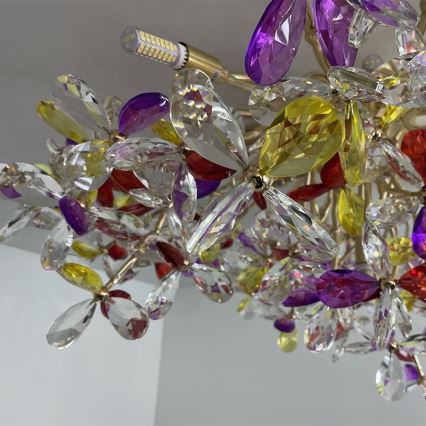 Kristalni nadgradni luster 12xG9/40W/230V šarena