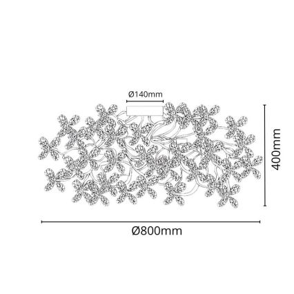 Kristalni nadgradni luster 12xG9/40W/230V šarena