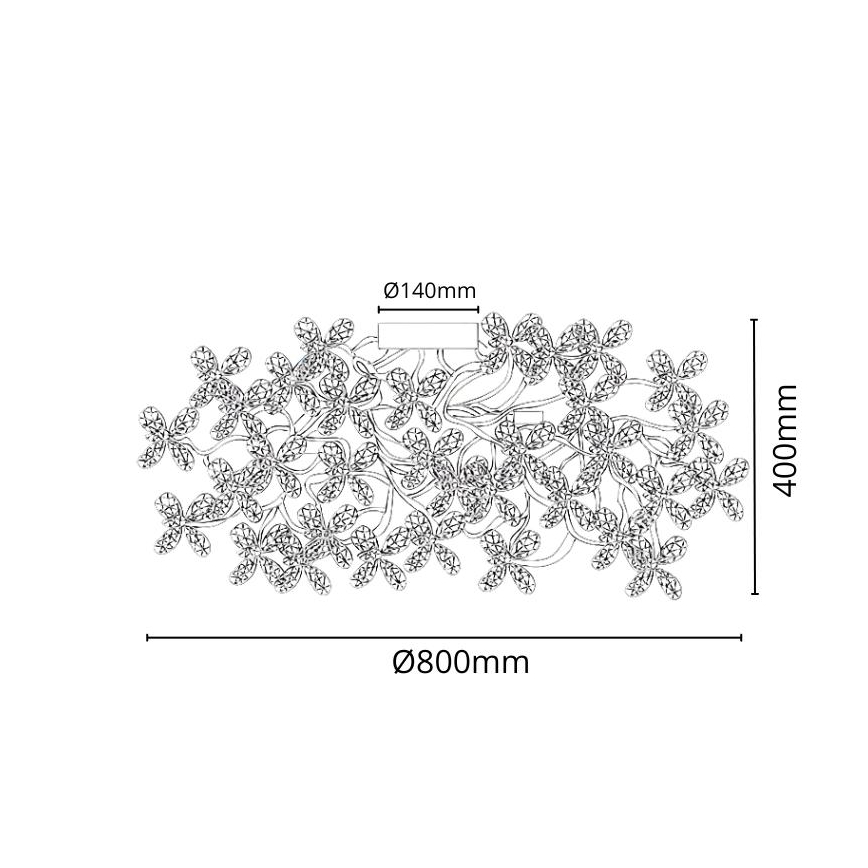 Kristalni nadgradni luster 12xG9/40W/230V šarena