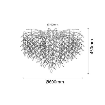 Kristalni nadgradni luster 9xG9/40W/230V zlatna