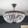 Kristalni viseći luster ARILA 3xE14/40W/230V pr. 40 cm smeđa/patina