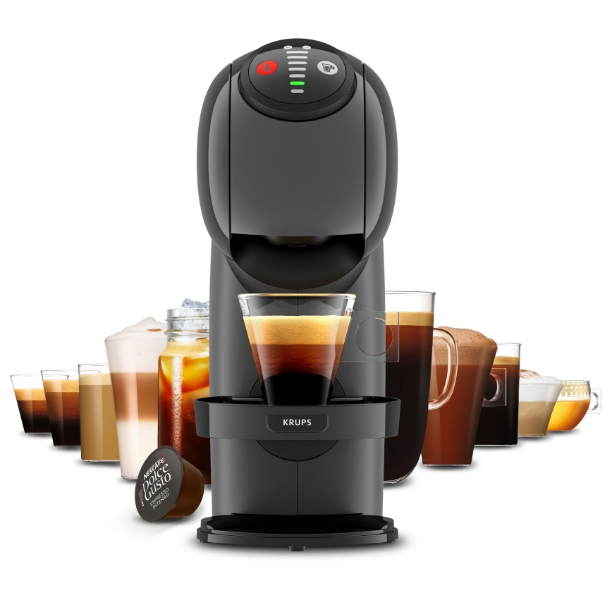 Krups - Aparat za kavu na kapsule NESCAFÉ DOLCE GUSTO GENIO S 1500W antracit