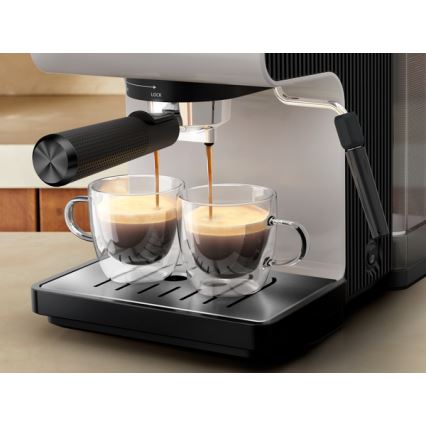 Krups - Aparat za kavu s polugom za dvije šalice AUTHENTIC 1450W/230V siva