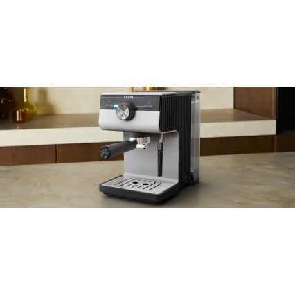 Krups - Aparat za kavu s polugom za dvije šalice AUTHENTIC 1450W/230V siva