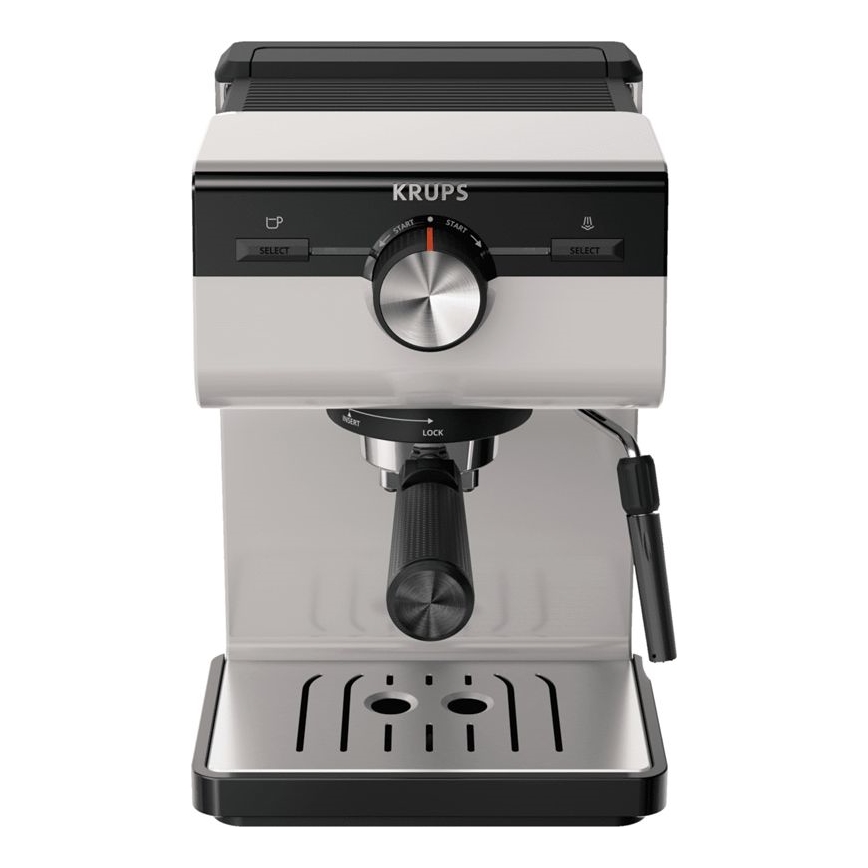 Krups - Aparat za kavu s polugom za dvije šalice AUTHENTIC 1450W/230V siva