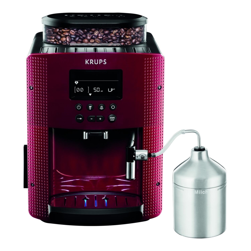 Krups - Automatski aparat za kavu s posudom za mlijeko ESSENTIAL 1450W/230V crvena
