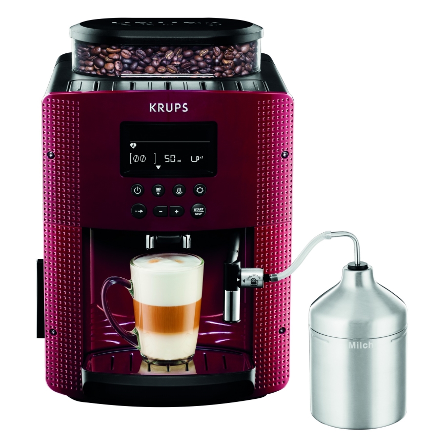 Krups - Automatski aparat za kavu s posudom za mlijeko ESSENTIAL 1450W/230V crvena