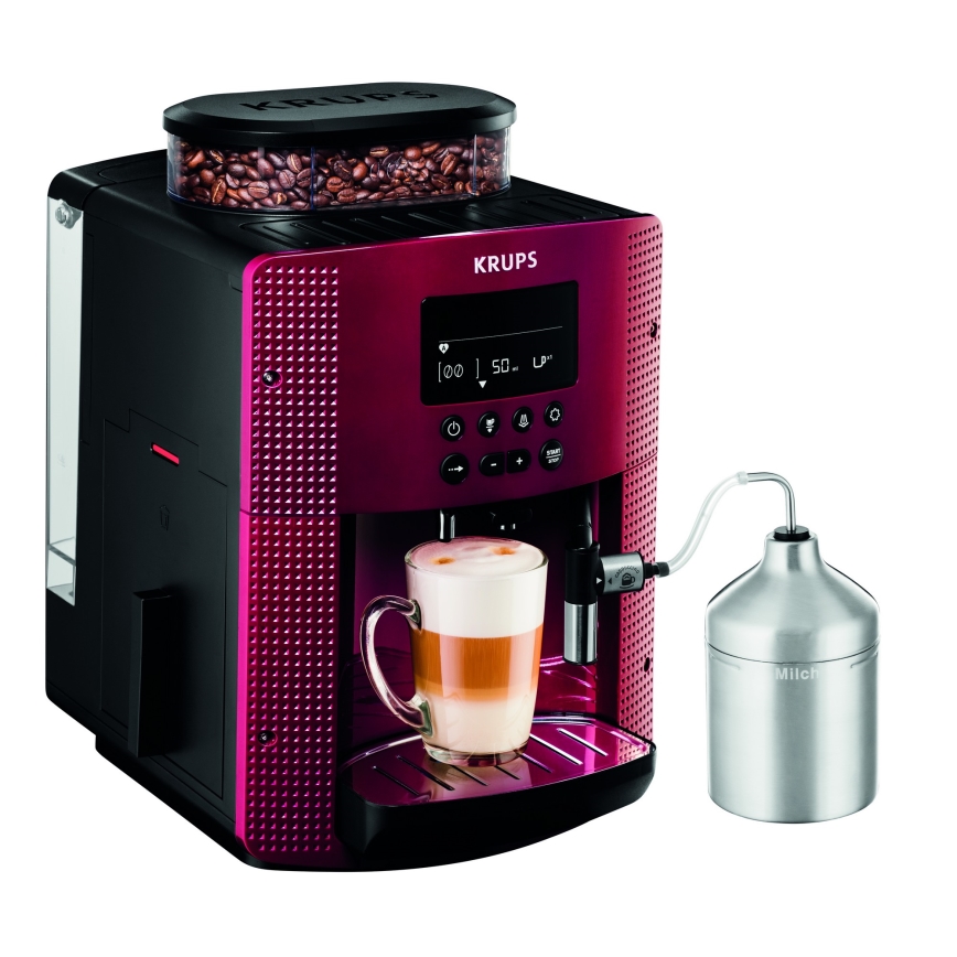 Krups - Automatski aparat za kavu s posudom za mlijeko ESSENTIAL 1450W/230V crvena