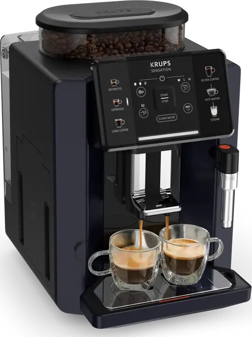 Krups - Automatski aparat za kavu s posudom za mlijeko SENSATION 1450W/230V crna