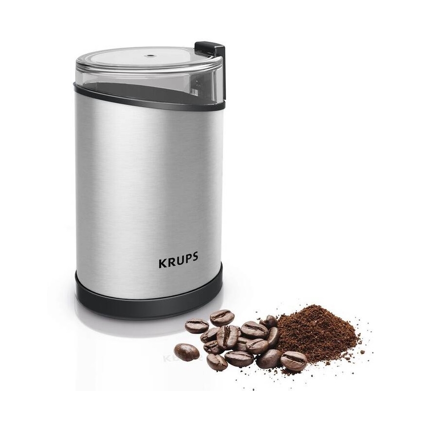 Krups - Električni mlinac za kavu 85g FAST-TOUCH 200W/230V mat krom