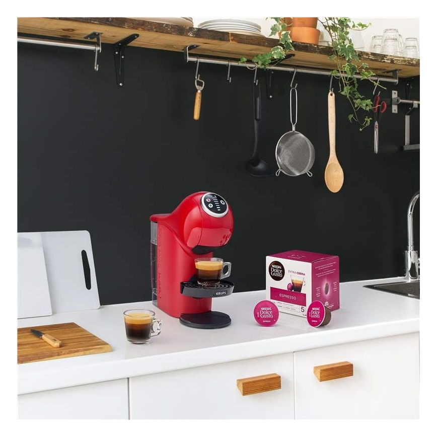 Krups - Aparat za kavu na kapsule NESCAFÉ DOLCE GUSTO GENIO S PLUS 1500W crvena