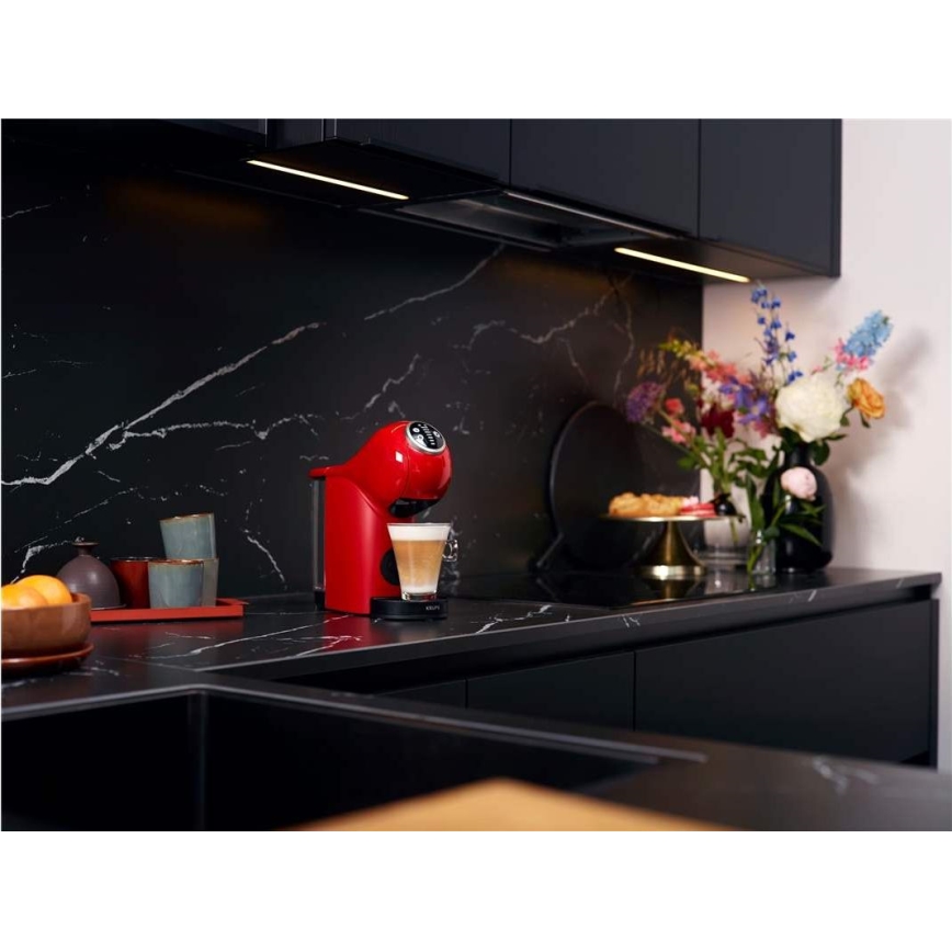 Krups - Aparat za kavu na kapsule NESCAFÉ DOLCE GUSTO GENIO S PLUS 1500W crvena