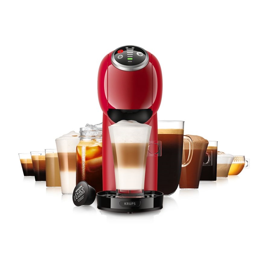 Krups - Aparat za kavu na kapsule NESCAFÉ DOLCE GUSTO GENIO S PLUS 1500W crvena