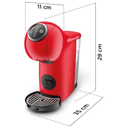 Krups - Aparat za kavu na kapsule NESCAFÉ DOLCE GUSTO GENIO S PLUS 1500W crvena