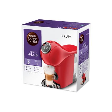 Krups - Aparat za kavu na kapsule NESCAFÉ DOLCE GUSTO GENIO S PLUS 1500W crvena