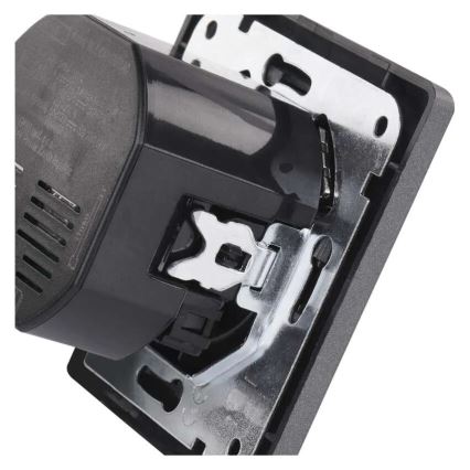 Kućna utičnica FRENCH s USB-A i USB-C, 250V/16A, antracitna