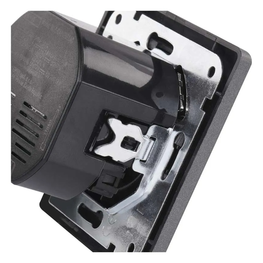 Kućna utičnica FRENCH s USB-A i USB-C, 250V/16A, antracitna