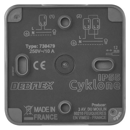 Kućni prekidač naizmjenični 250V/10A IP55