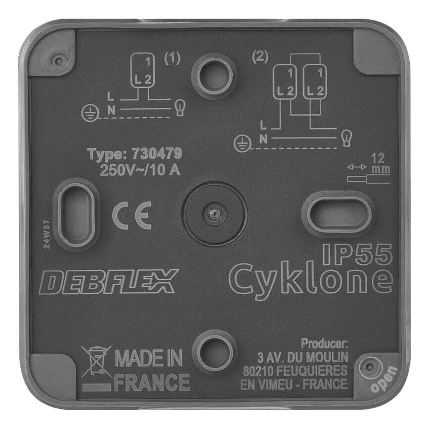Kućni prekidač naizmjenični 250V/10A IP55