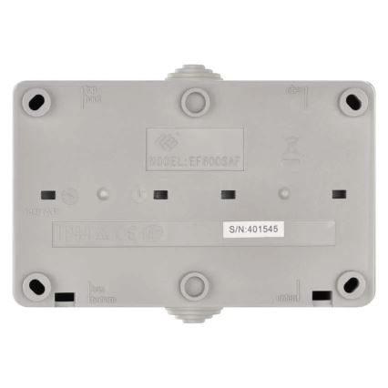 Kućni prekidač naizmjenični br. 6 s utičnicom 250V/16A IP44 siva