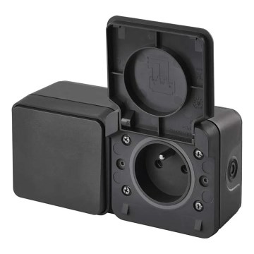 Kućni prekidač naizmjenični s utičnicom 250V/16A IP55