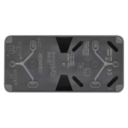 Kućni prekidač naizmjenični s utičnicom 250V/16A IP55