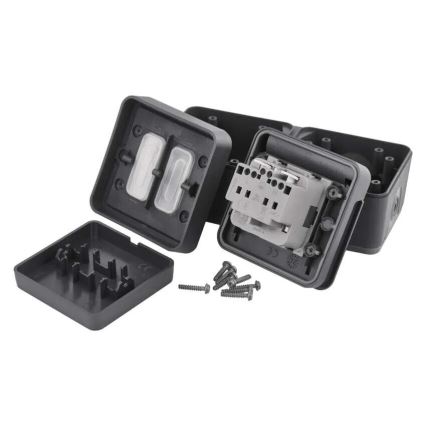 Kućni prekidač naizmjenični s utičnicom 250V/16A IP55