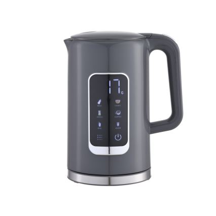 Kuhalo za vodu s LCD zaslonom 1,7 l 2200W/230V siva + putna šalica 450 ml
