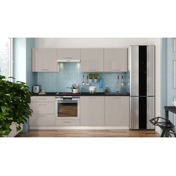 Kuhinjica CELESTE 240 cm sjajna taupe