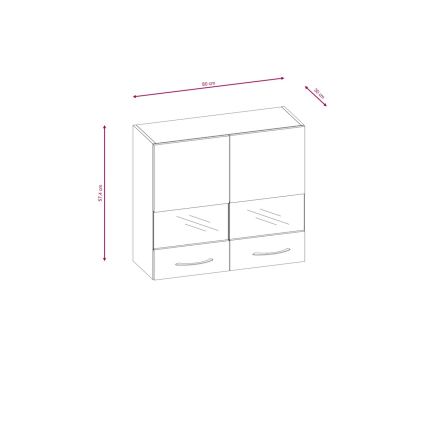 Kuhinjska garnitura VALERIA 180 cm hrast sonoma/smeđa