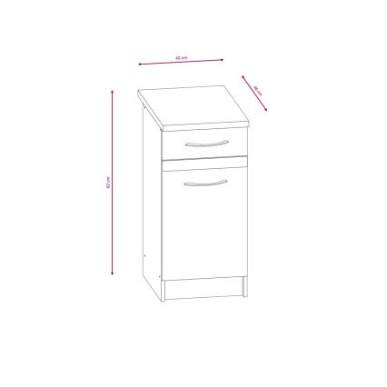 Kuhinjska garnitura VALERIA 240 cm smeđa/hrast sonoma