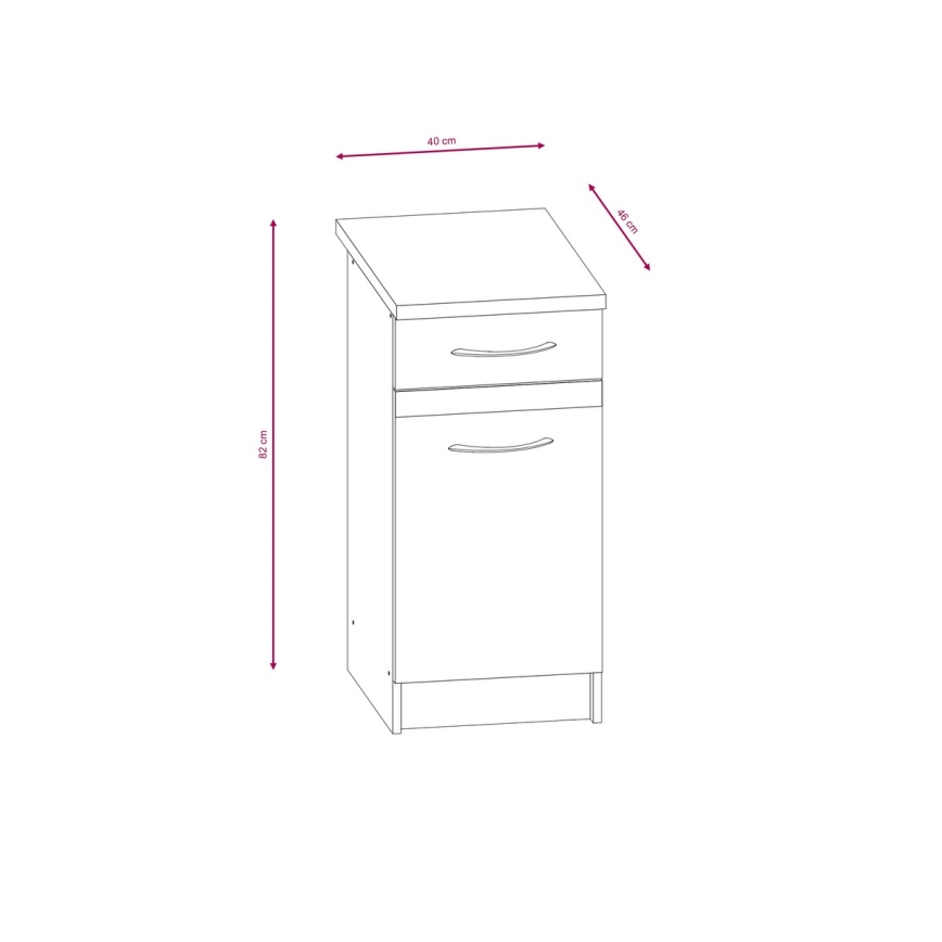 Kuhinjska garnitura VALERIA 240 cm smeđa/hrast sonoma